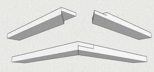 mitred half lap corner joint